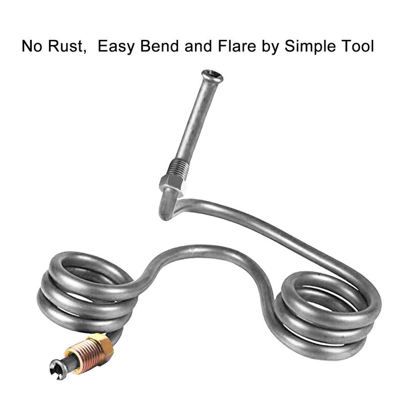 MuHize 3/16 Brake Line - 25 ft Zinc Coated Professional Brake Tube(2026 New), Roll 25 Ft. of 3/16 Rustproof Steel Tubing, Corrosion Protection - Image 2